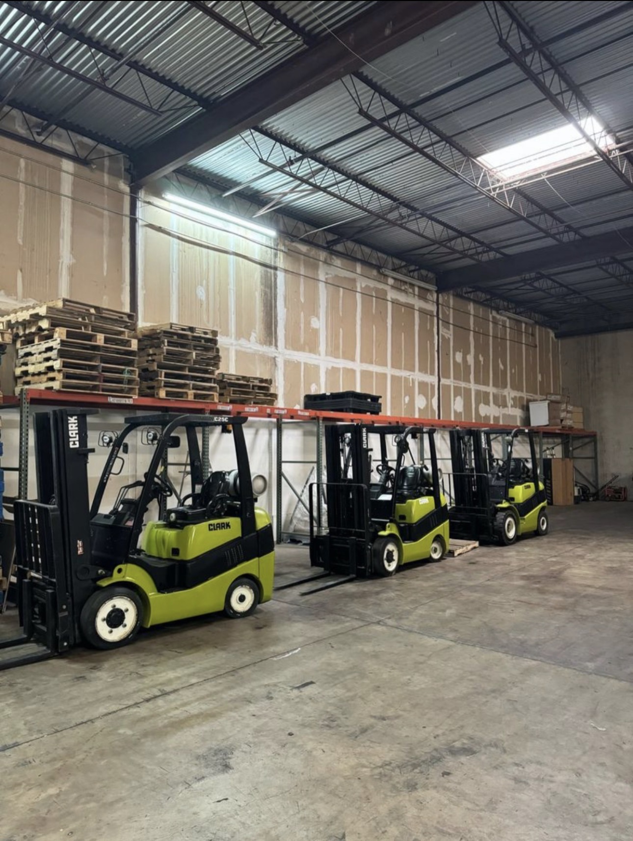 Older specialty forklift being replaced by newer or more suitable equipment